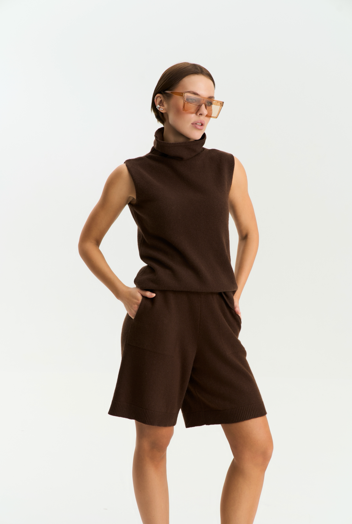 Шорти з вовни ягня, шоколадний