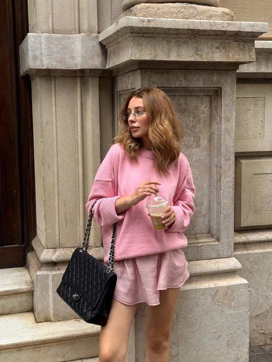 Светр з вовни ягня, рожевий