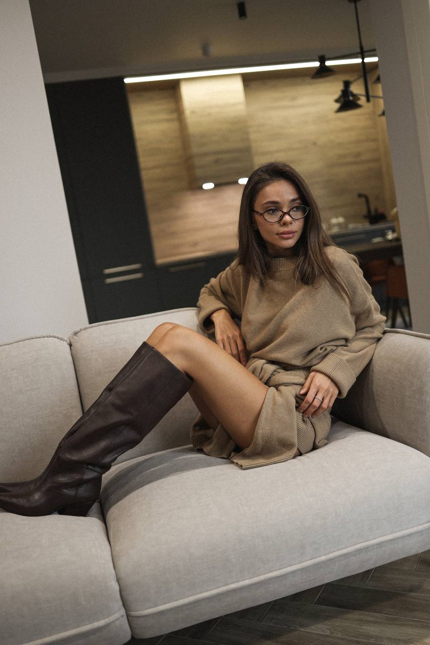 Светр з вовни ягня, карамельний    64194969