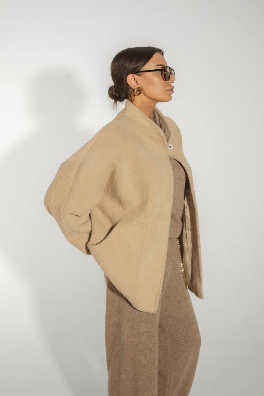 Бомбер з фактурної вовни альпаки    51336972