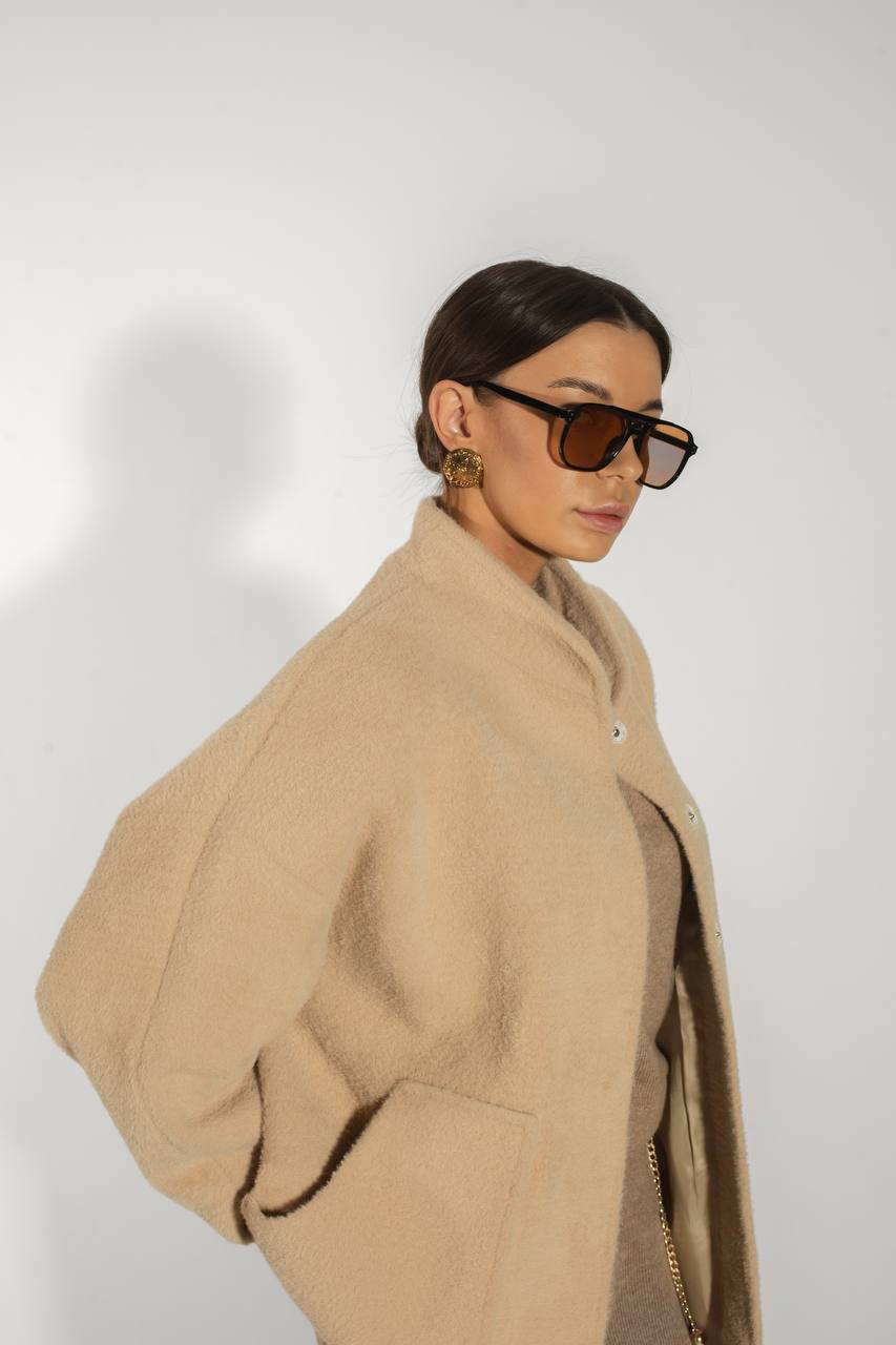 Бомбер з фактурної вовни альпаки    68416382