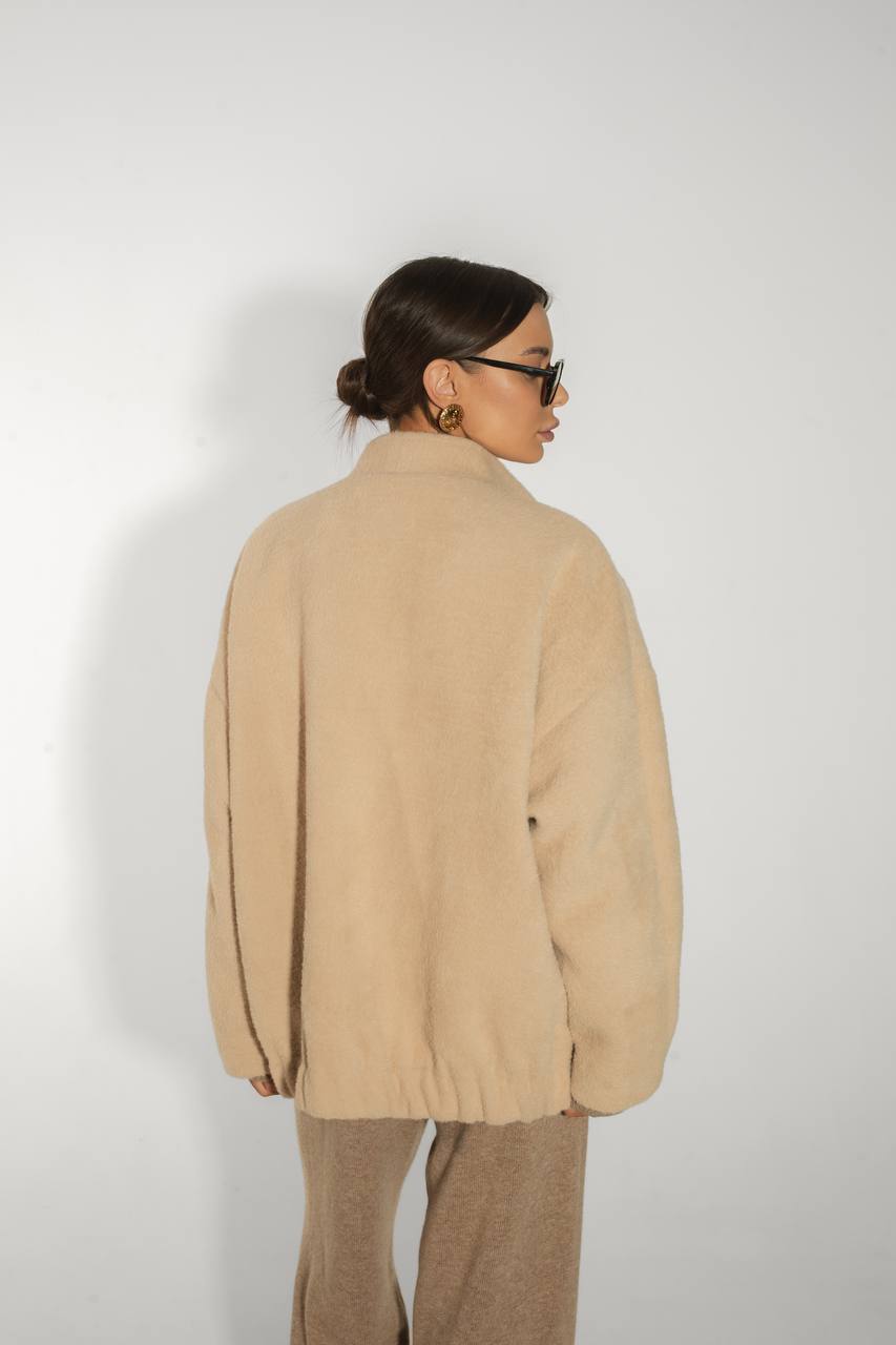 Бомбер з фактурної вовни альпаки    79120072