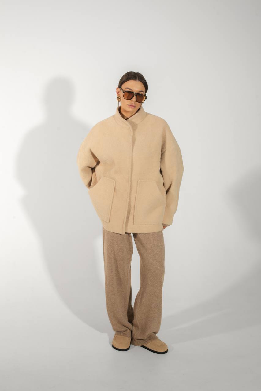 Бомбер з фактурної вовни альпаки    24292808