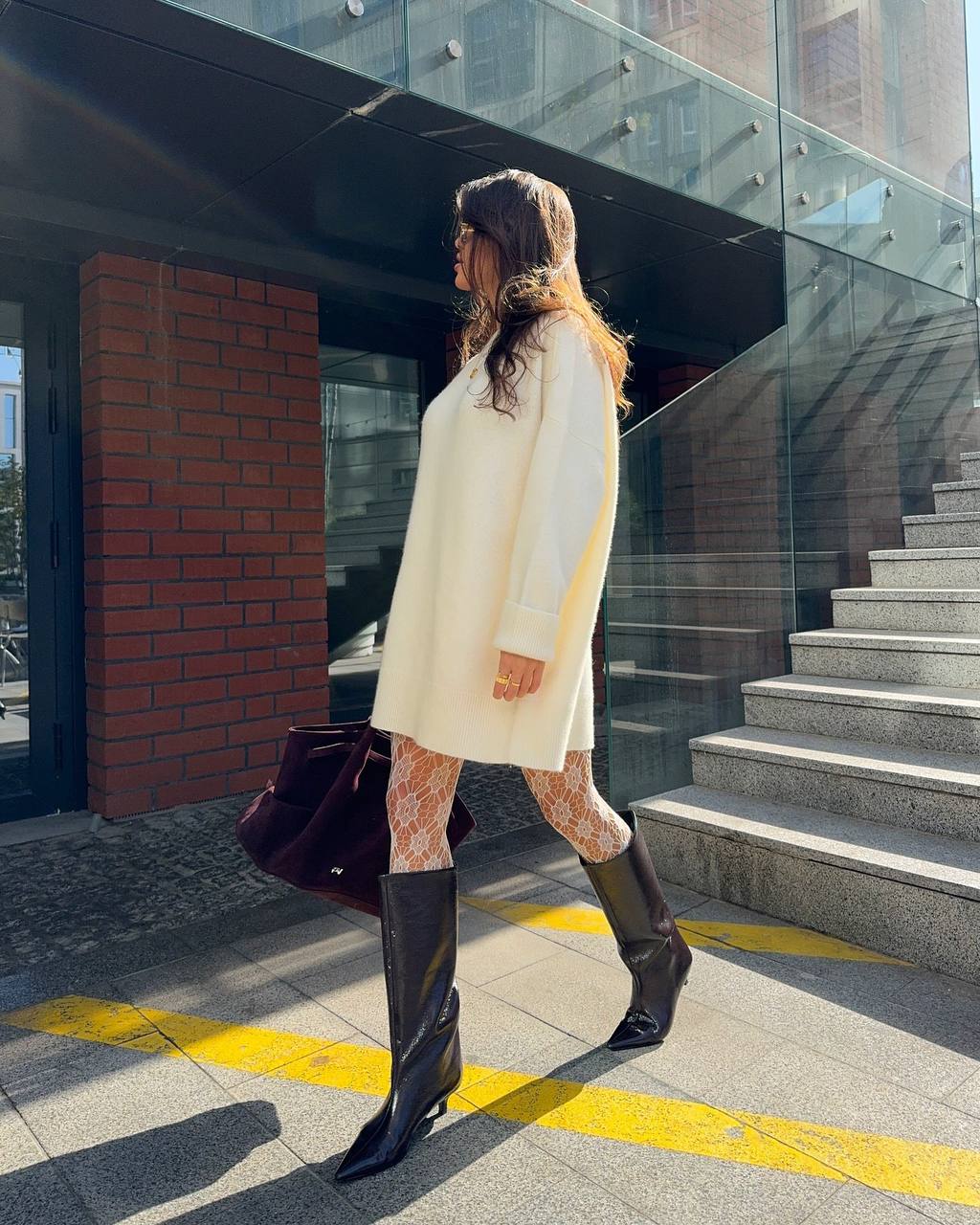 Сукня - светр з вовни ягня, молочний    58295943