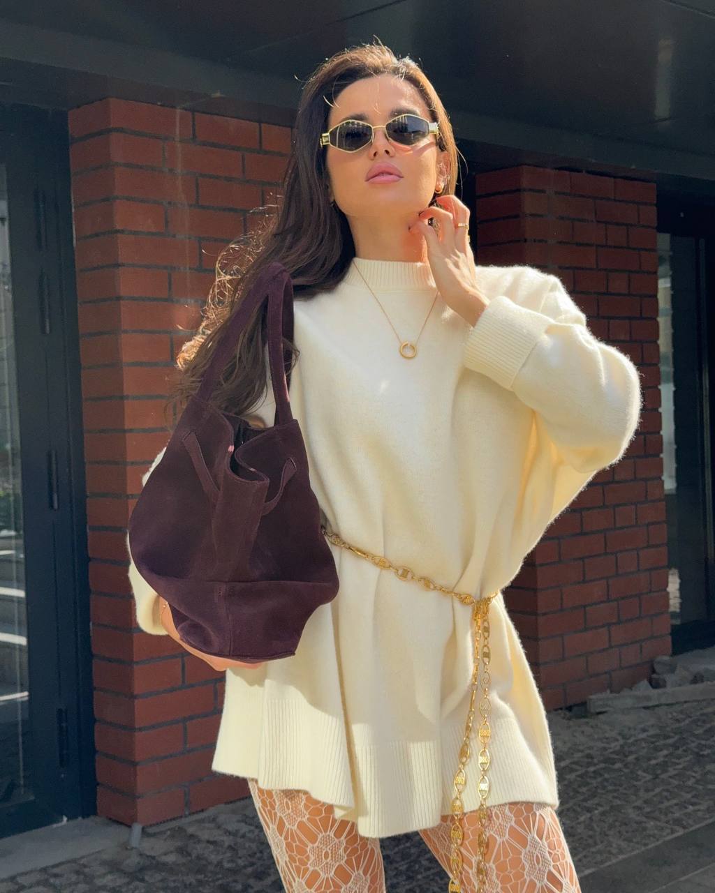 Сукня - светр з вовни ягня, молочний    88221707