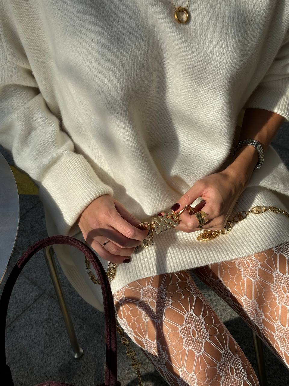 Сукня - светр з вовни ягня, молочний    6000603