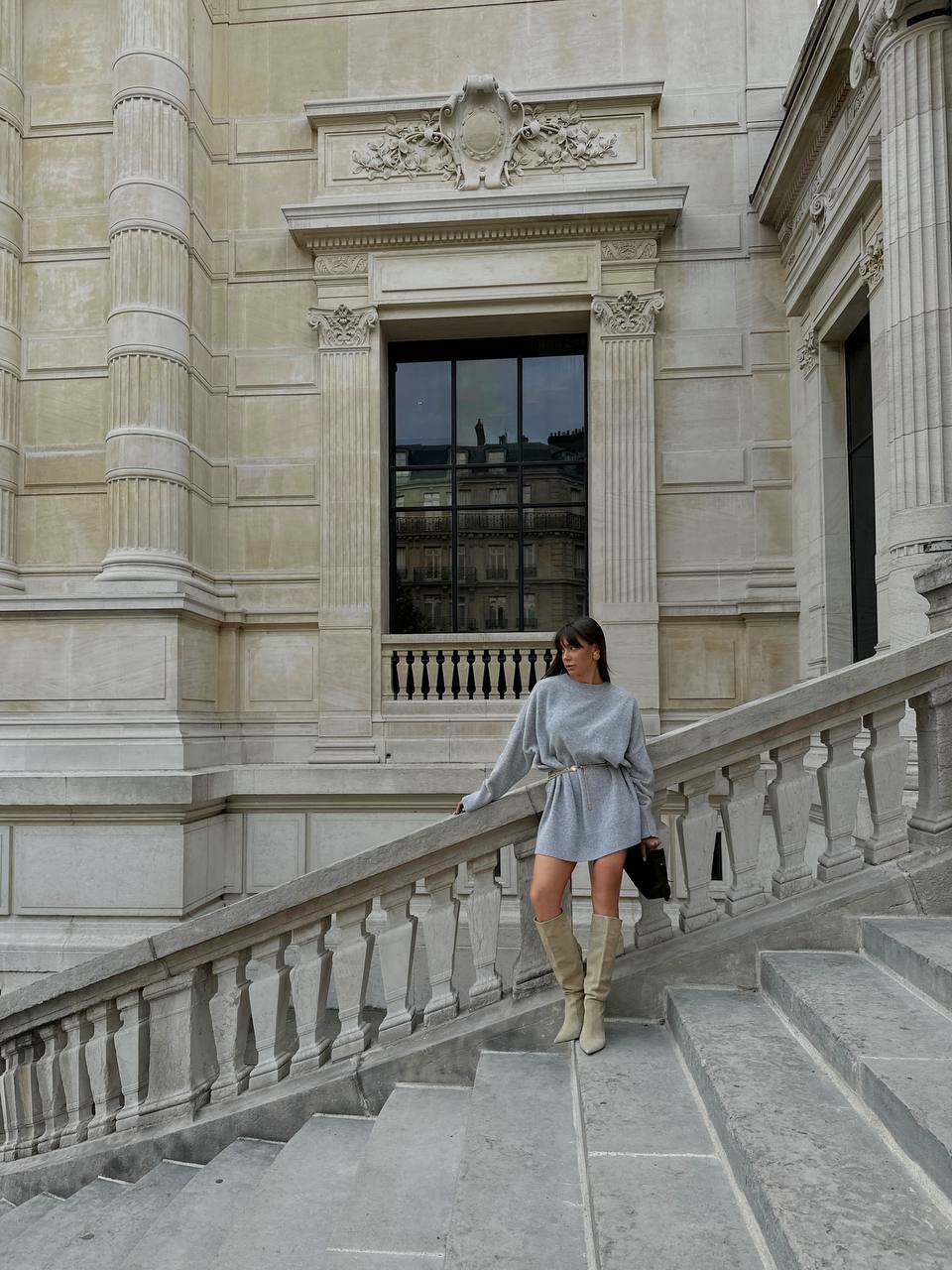 Сукня - светр з вовни ягня, сірий    29417139