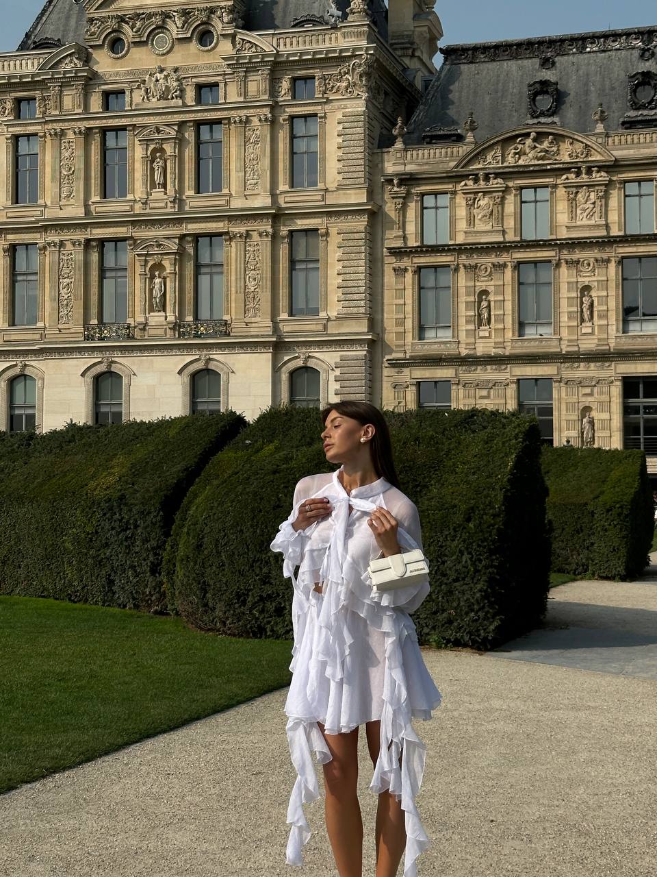 Спідниця з шифону міні біла    93869846