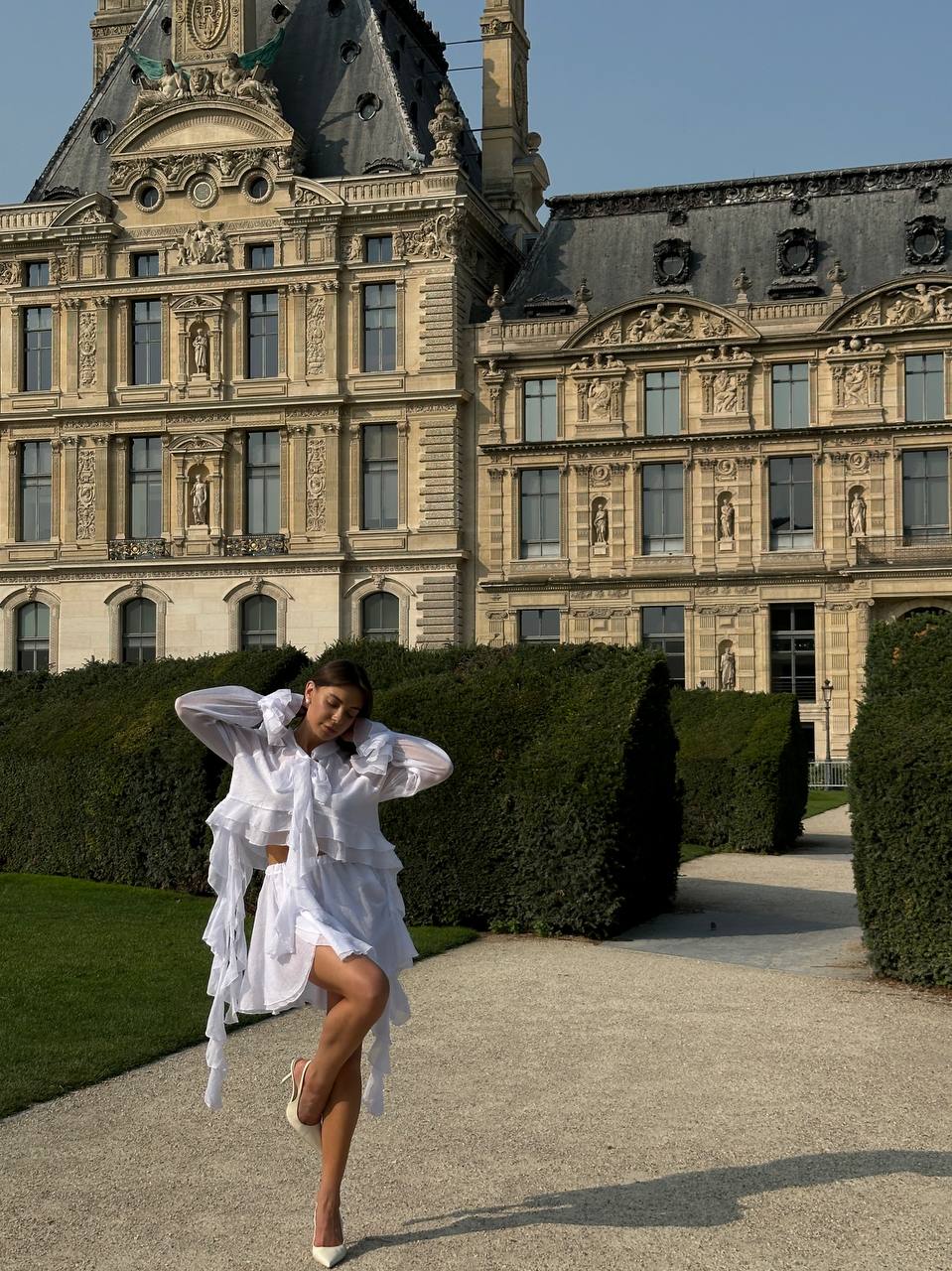 Спідниця з шифону міні біла    85069068