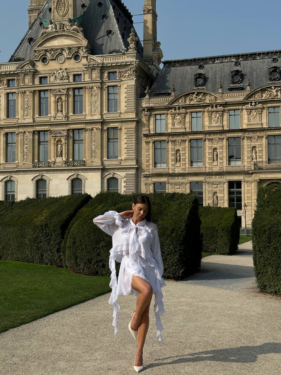 Спідниця з шифону міні біла    37623158