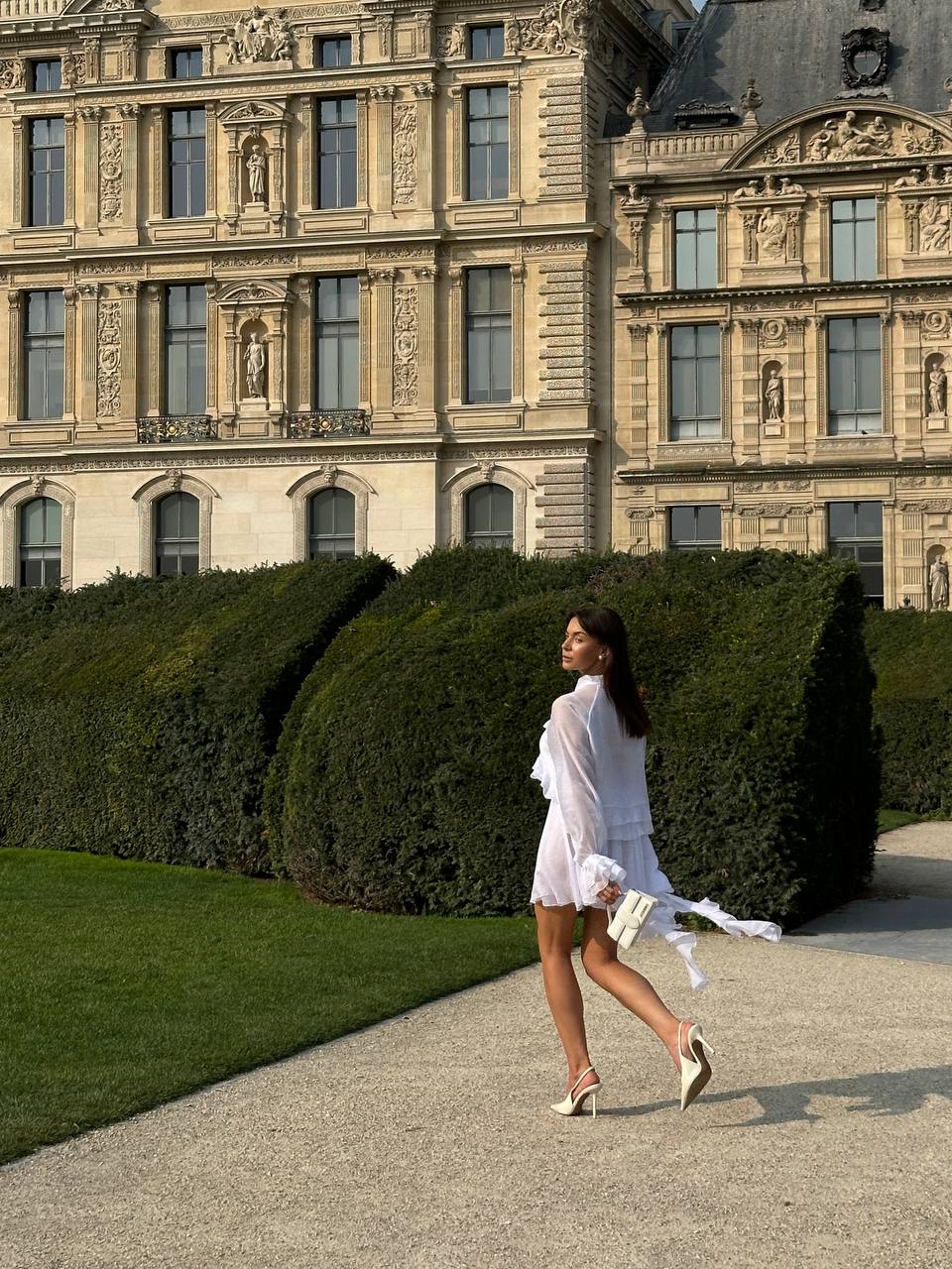 Спідниця з шифону міні біла    45138106