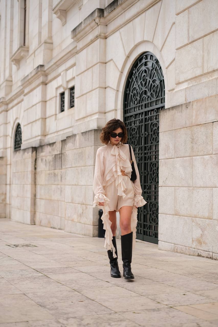 Шорти з шифону, перламутр    16314793