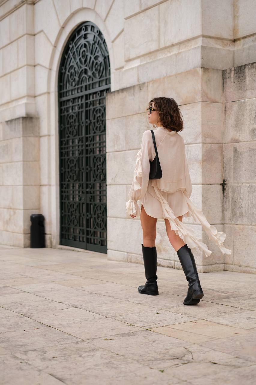 Шорти з шифону, перламутр    73572624