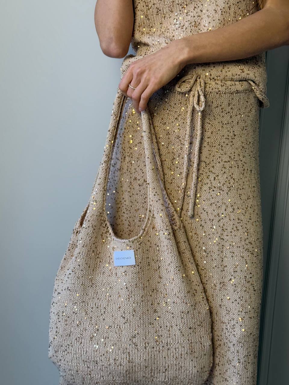 Бежева сумка ручної роботи    32164163