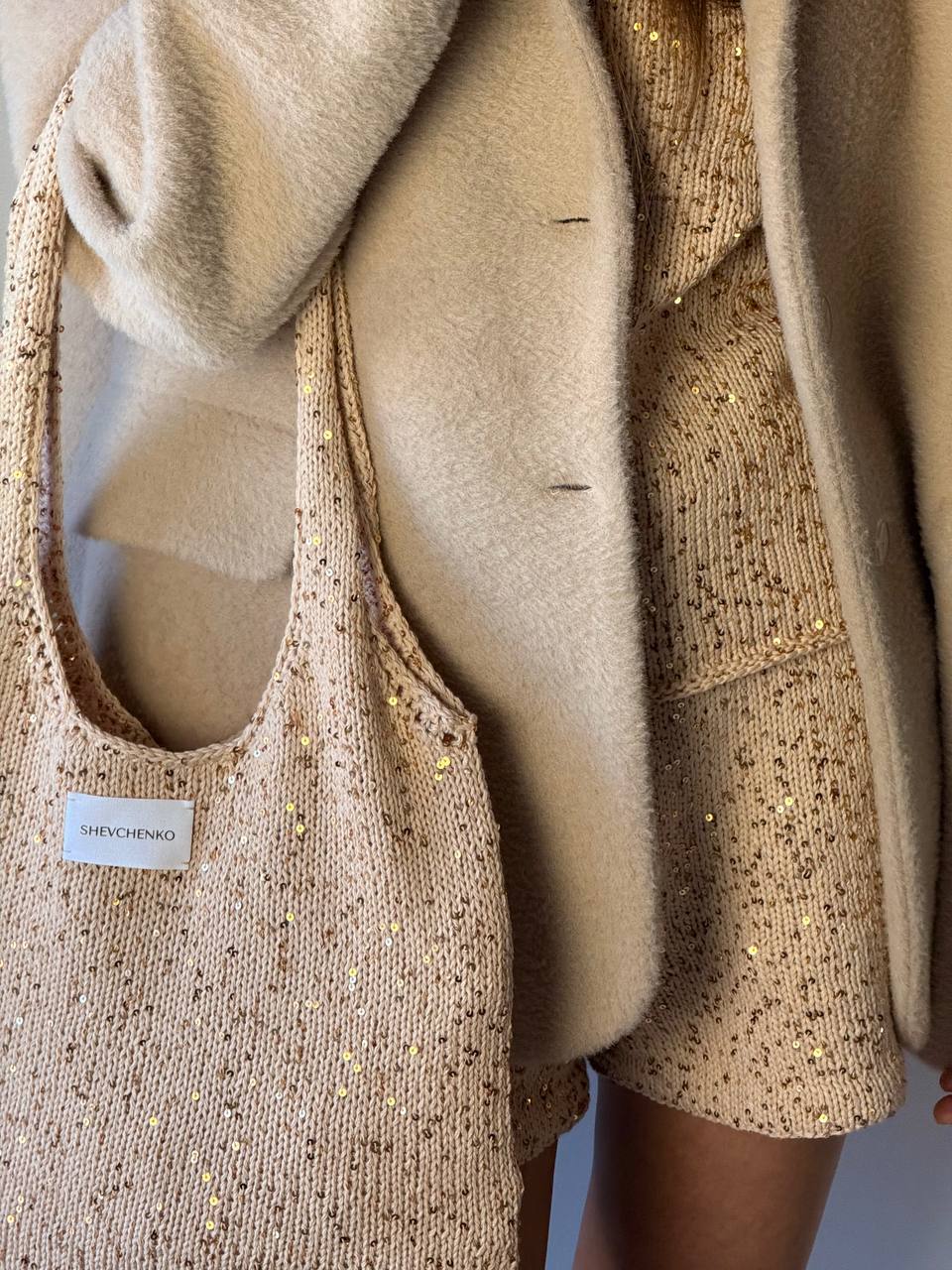 Шорти ручної роботи бежеві    49659591