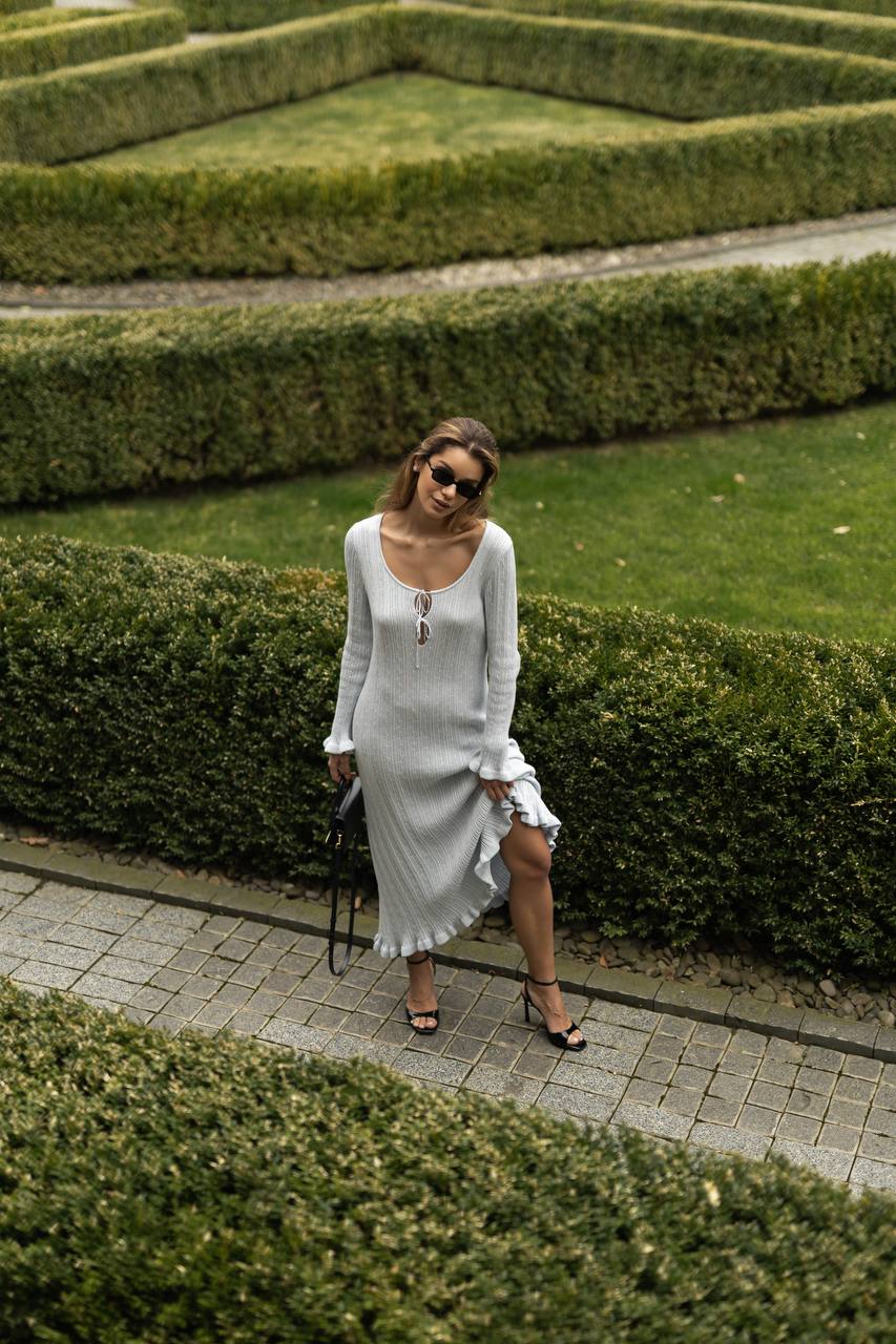 Сукня з асиметричним низом, блакитна