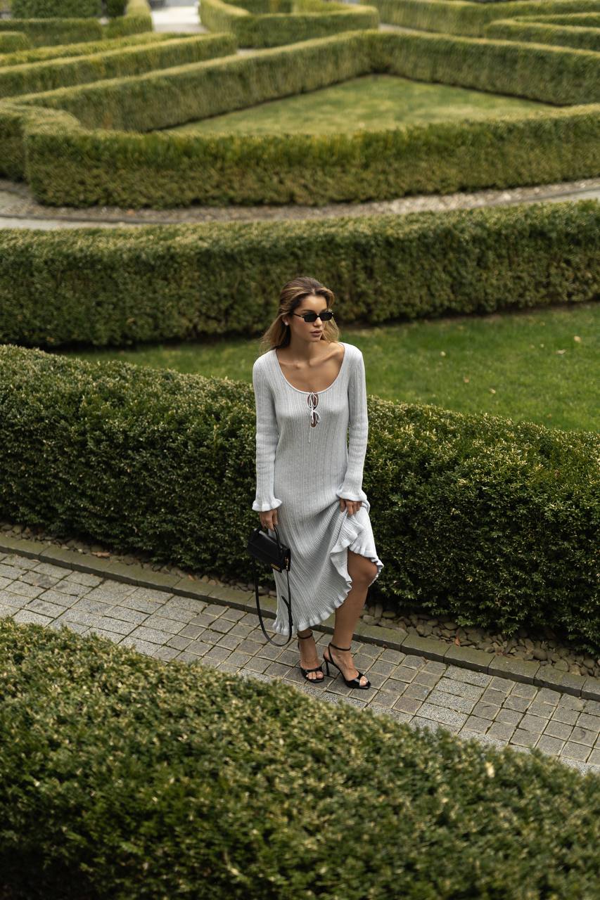 Сукня з асиметричним низом, блакитна