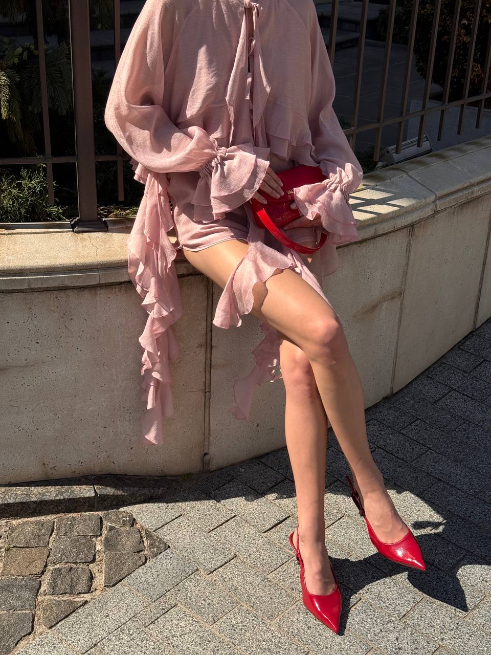 Шорти з шифону, рожеві