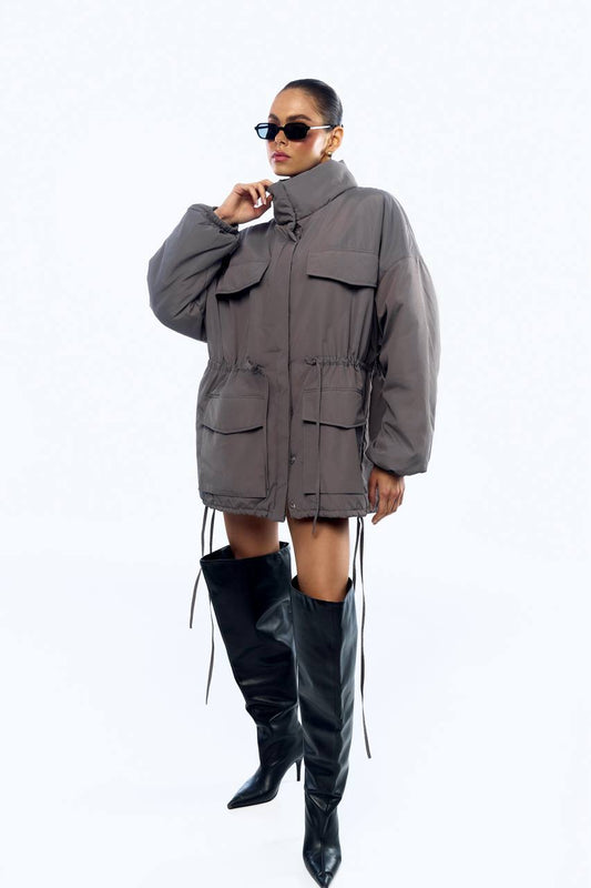 Куртка з завʼязками, Сіра (термін очікування 7-10 роб. днів)