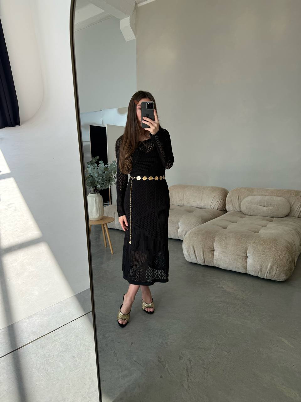 Сукня ажурна, чорний