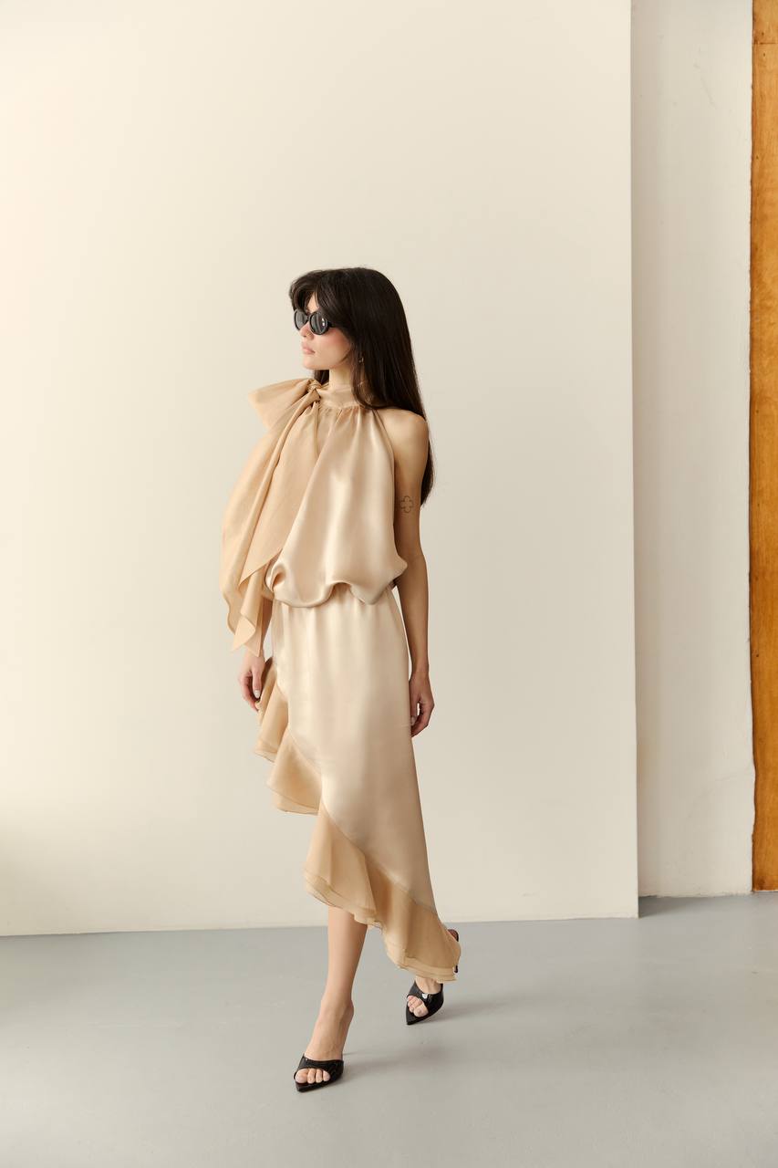 Спідниця з віскози, бежевий