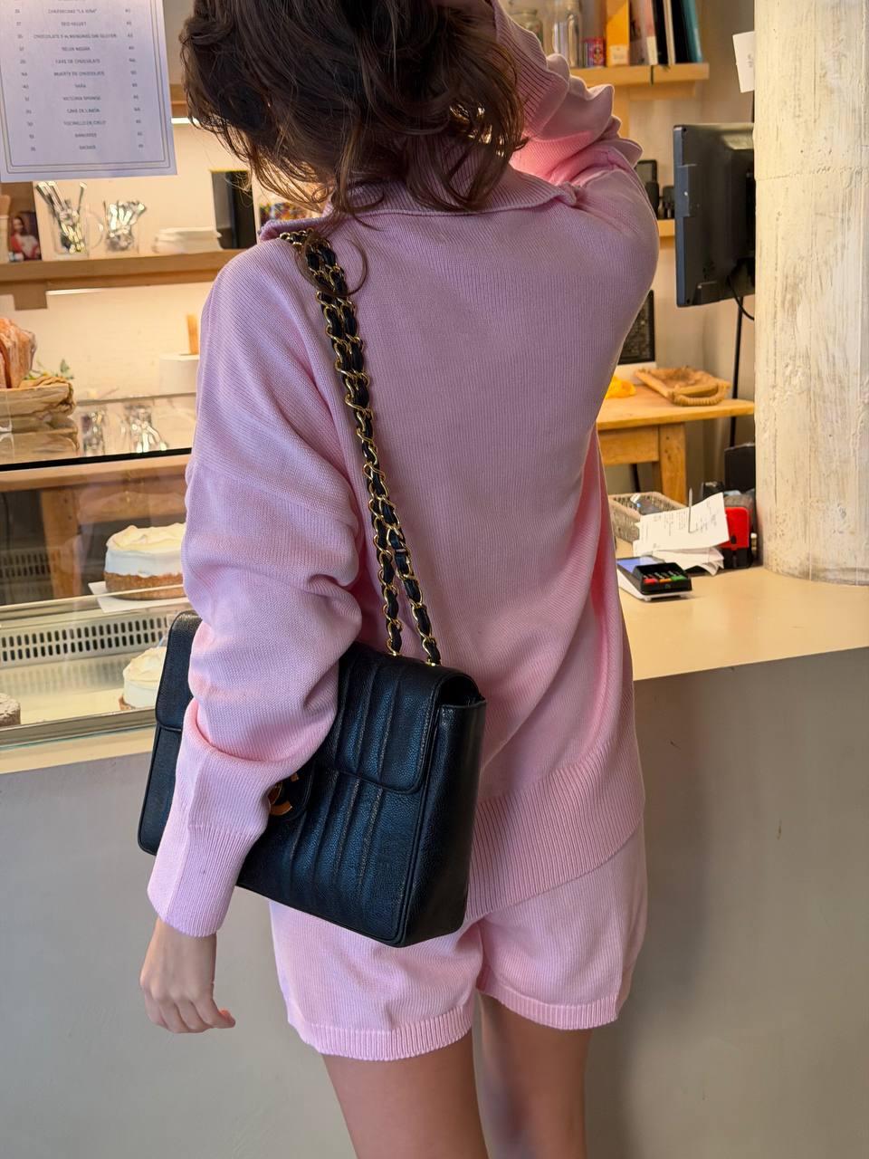 Комплект з бавовни кардиган на блискавці і шорти, рожевий