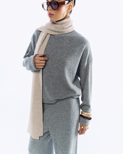 Шарф, світло-бежевий меланжевий