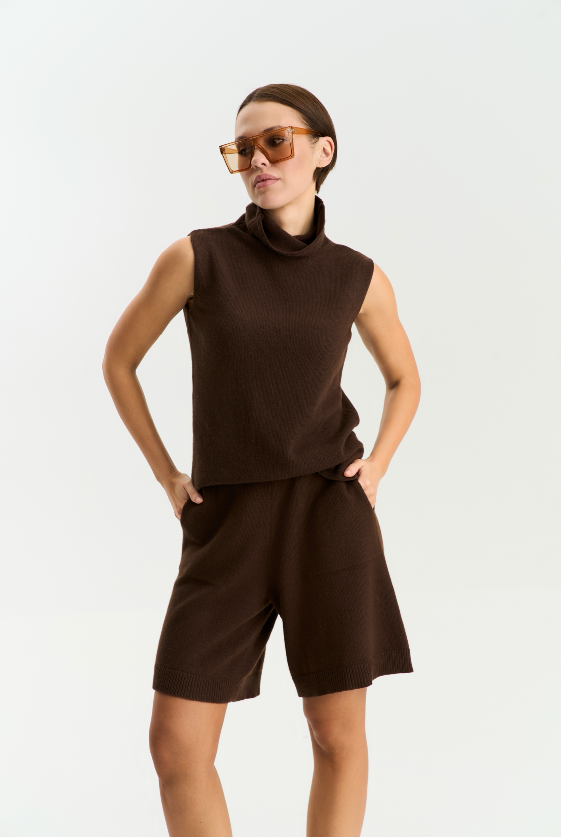 Шорти з вовни ягня, шоколадний