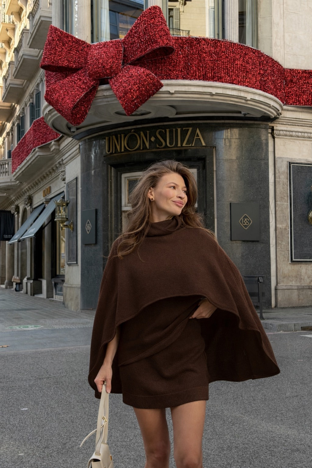 Спідниця із вовни ягня, шоколадний