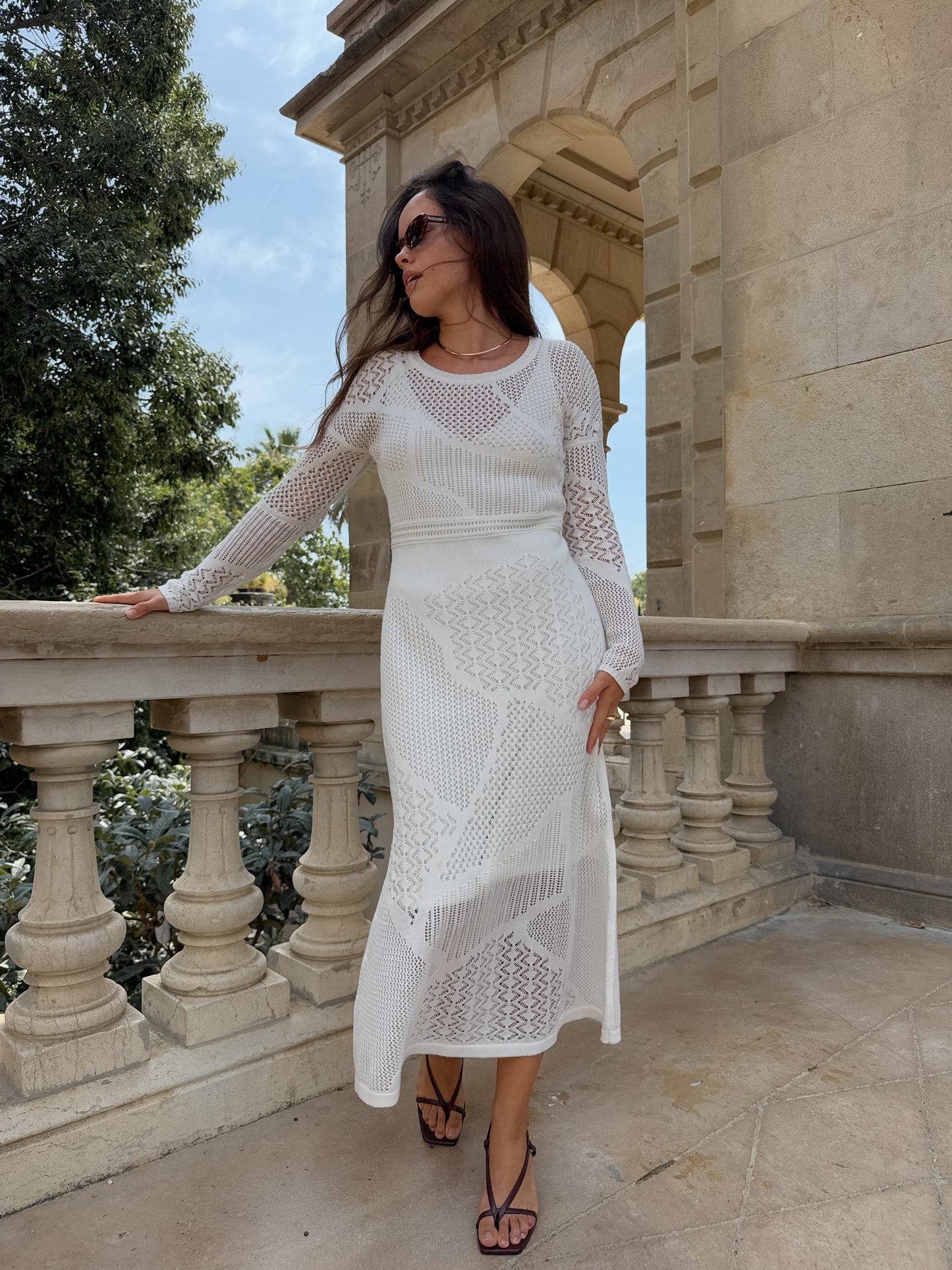 Сукня ажурна, молочний