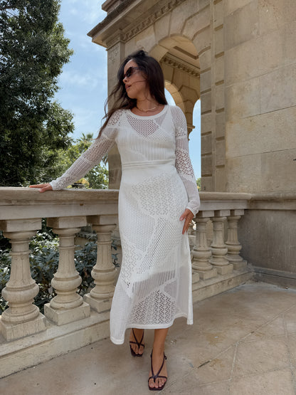 Сукня ажурна, молочний