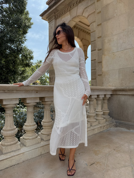 Сукня ажурна, молочний