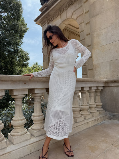 Сукня ажурна, молочний