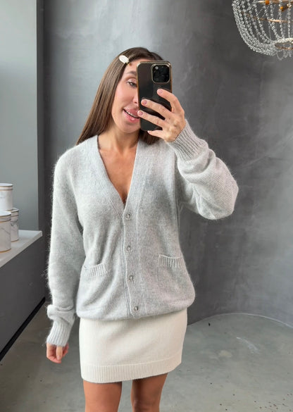 Кардиган з ангори, сірий