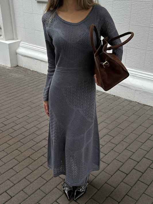 Сукня ажурна, сірий