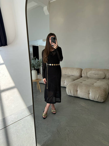 Сукня ажурна, чорний