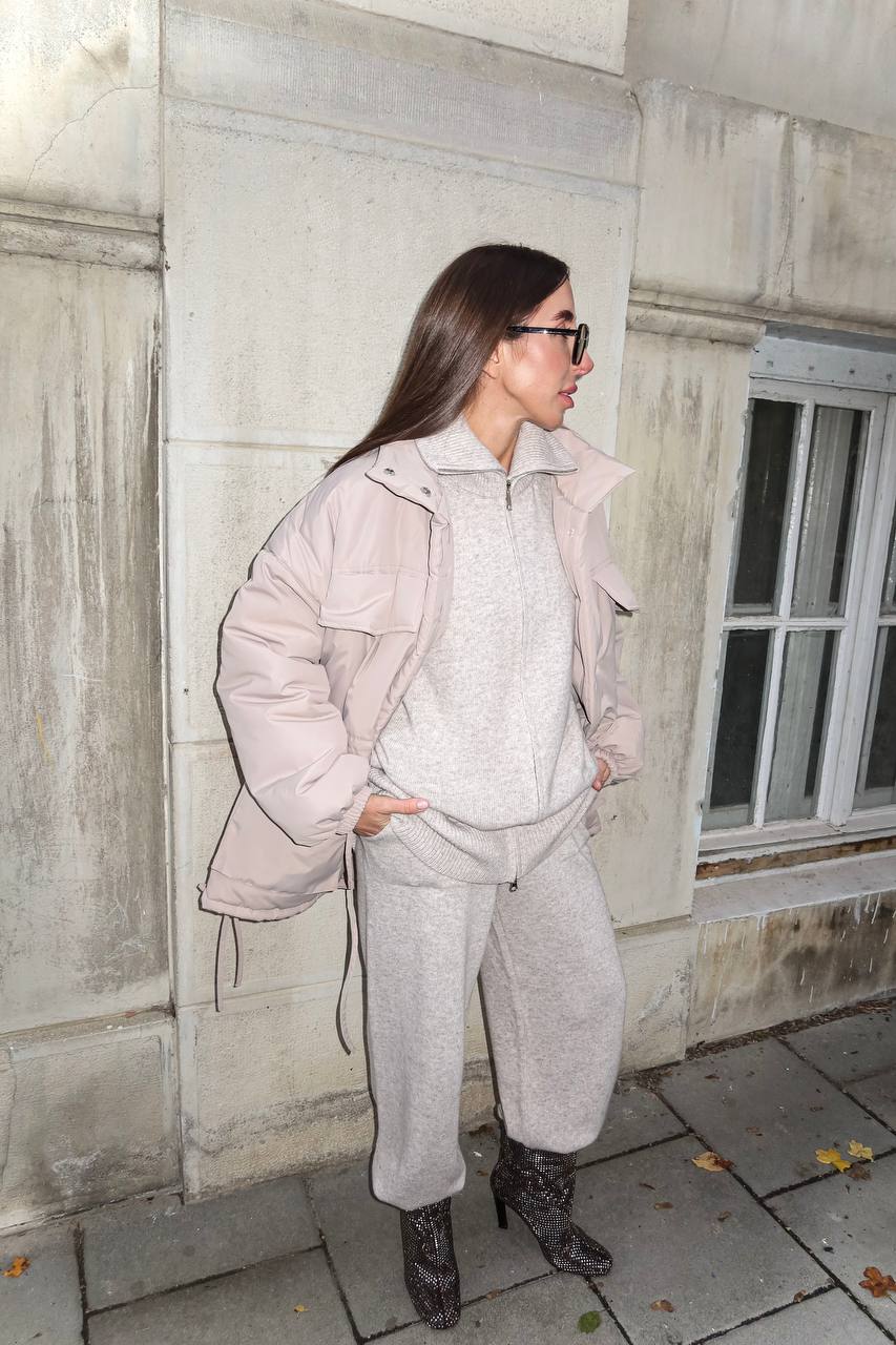 Куртка з завʼязками, бежевий