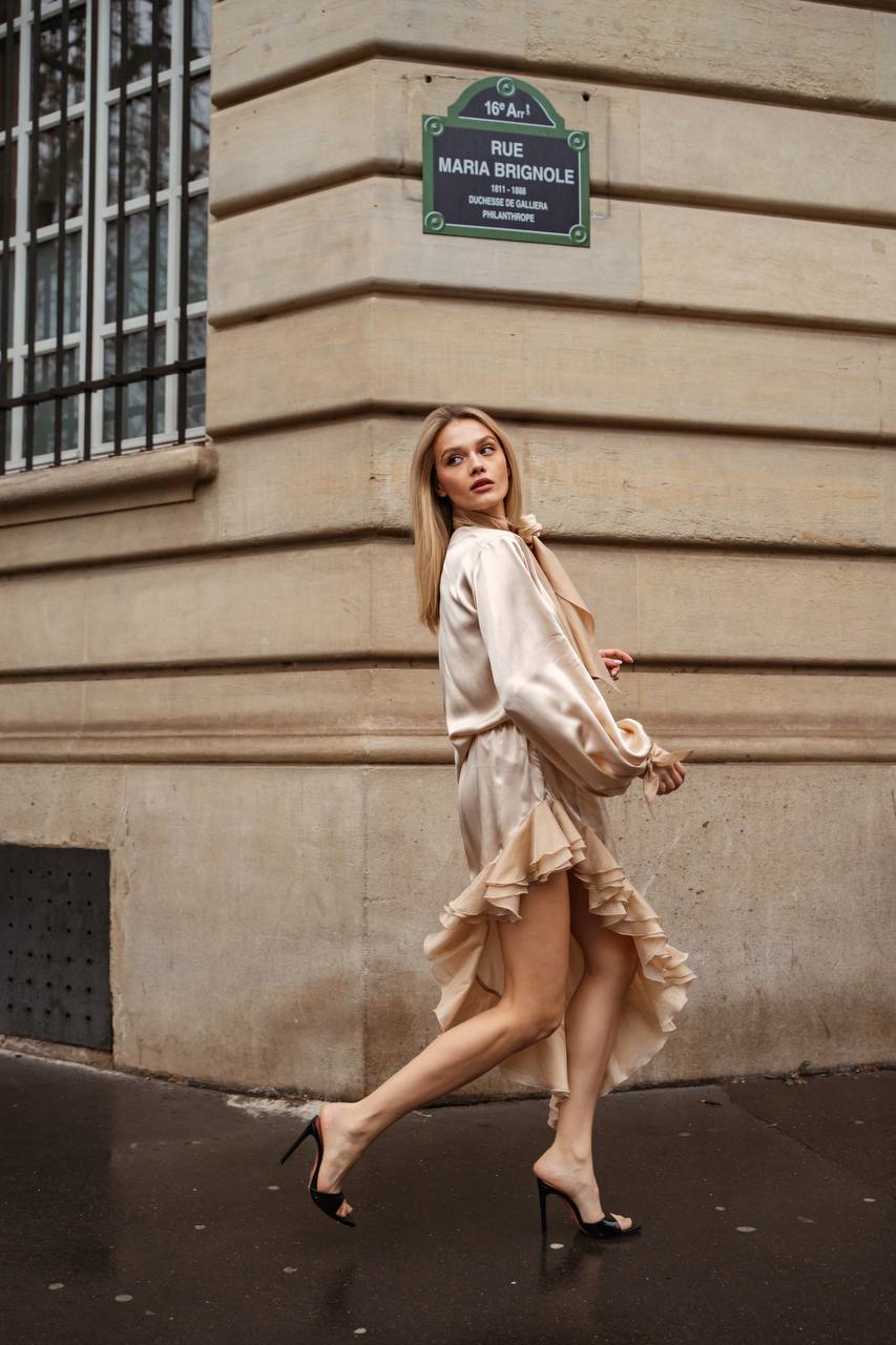 Спідниця з віскози, бежевий