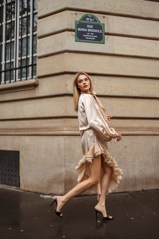 Спідниця з віскози, бежевий