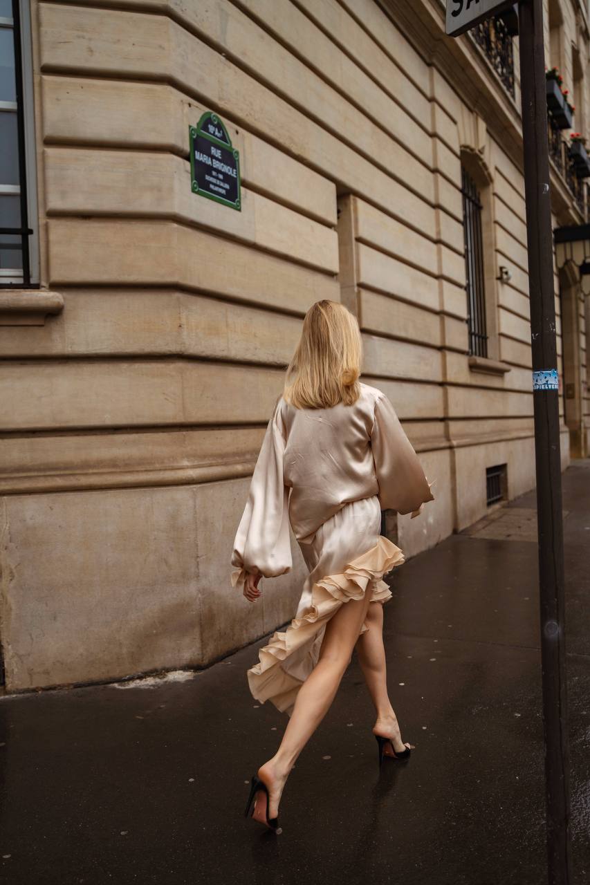 Спідниця з віскози, бежевий