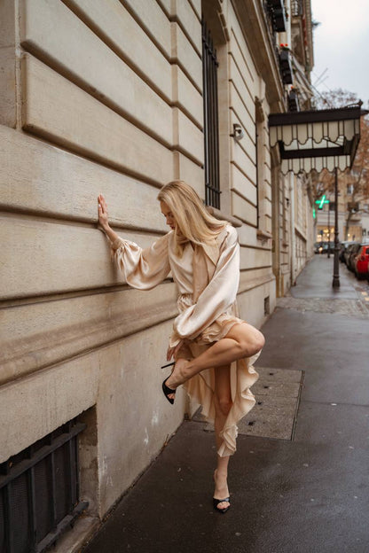 Спідниця з віскози, бежевий