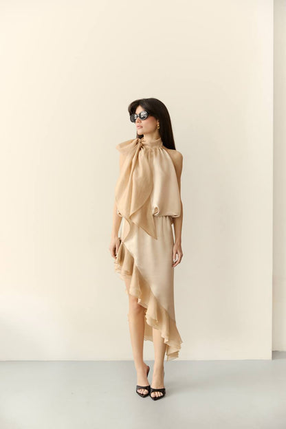 Топ з віскози, бежевий