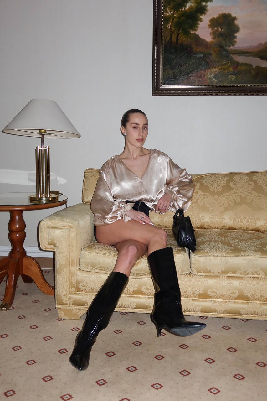 Блуза з віскози, бежевий