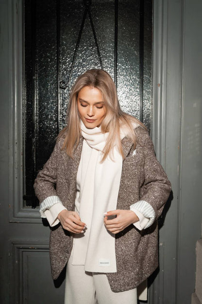 Жакет з вовни, бежево-коричневий