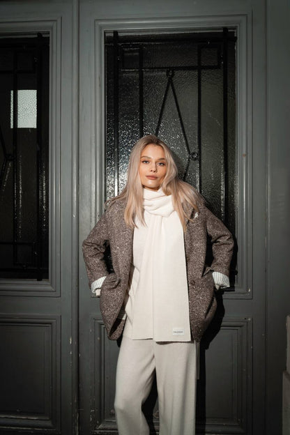 Жакет з вовни, бежево-коричневий