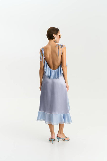 Сукня міді з віскози, сірий