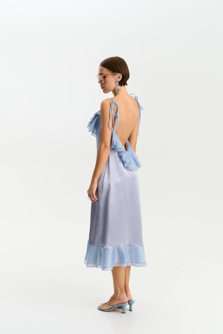 Сукня міді з віскози, сірий