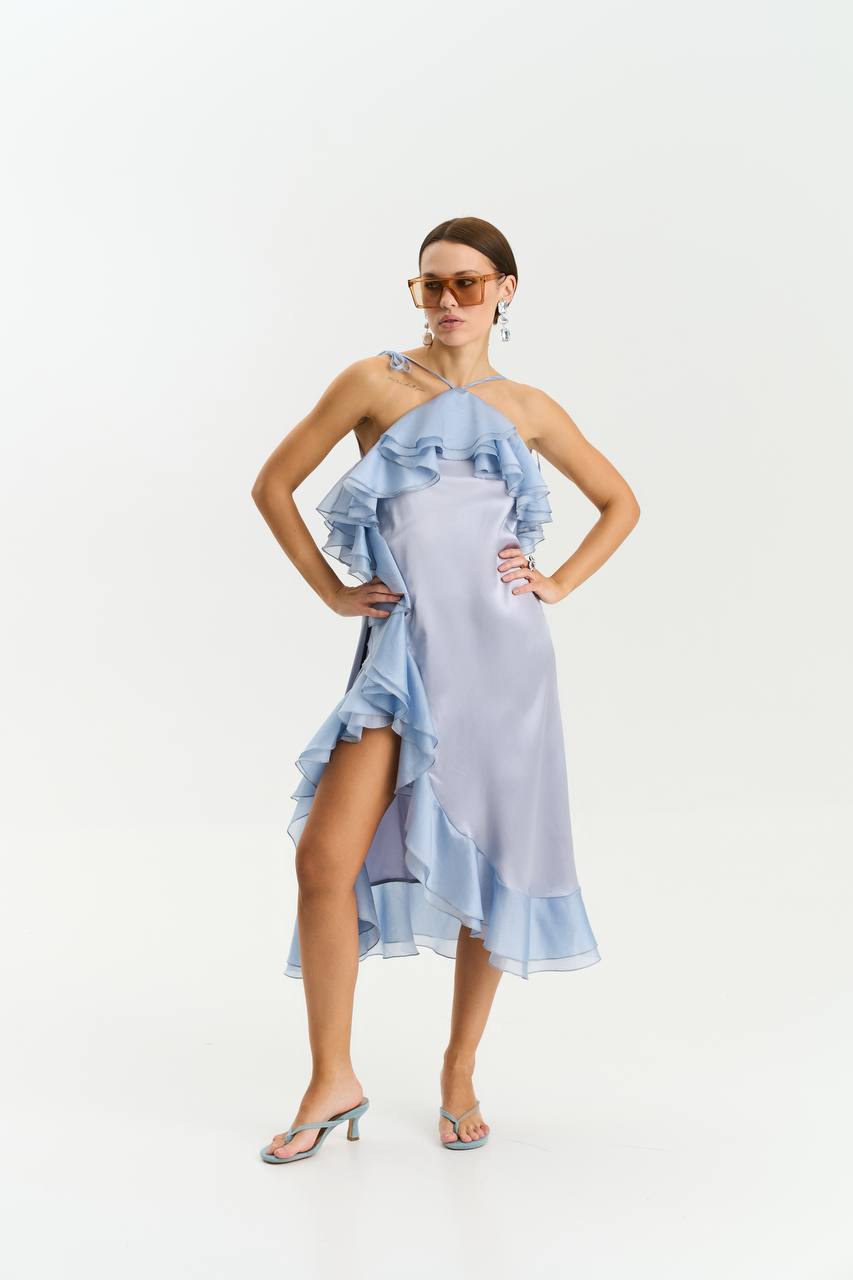 Сукня міді з віскози, сірий