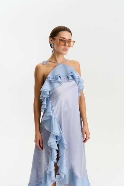 Сукня міді з віскози, сірий