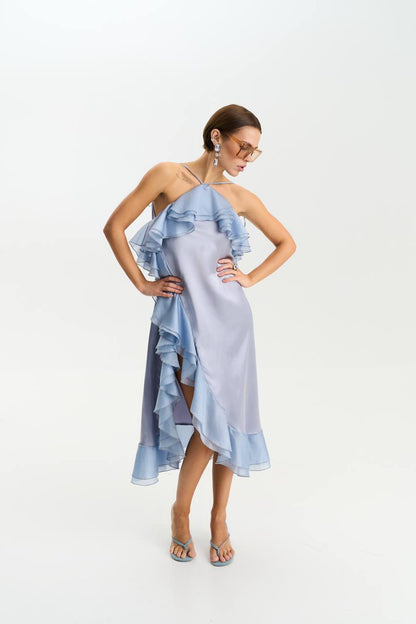 Сукня міді з віскози, сірий